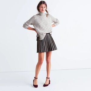 NWT Madewell Shimmer Pleated Mini Skirt Size 4
